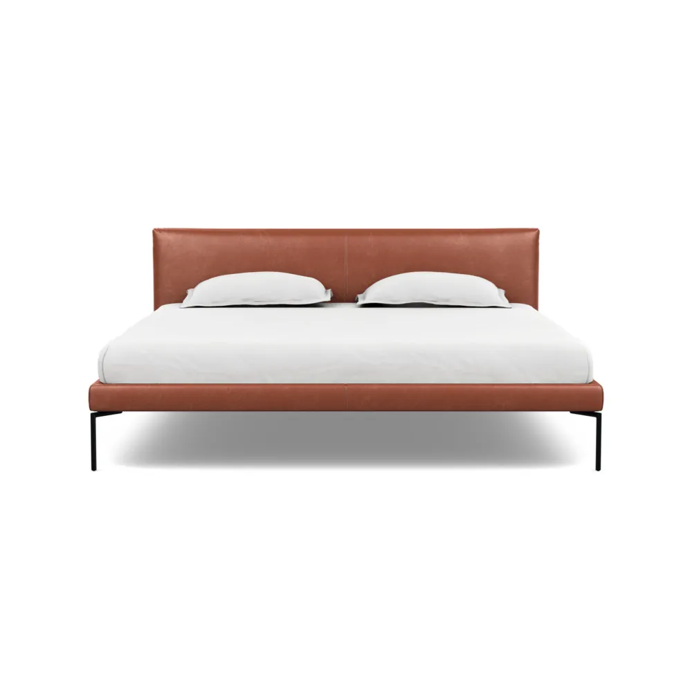 Heal's Matera Bedstead Super King Leather Stonewash Light Brown 274 1