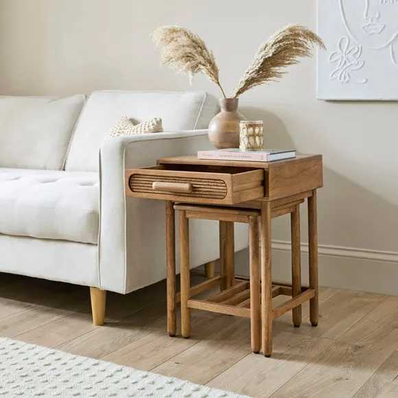 Khari Nesting Side Tables, Mango Wood 2
