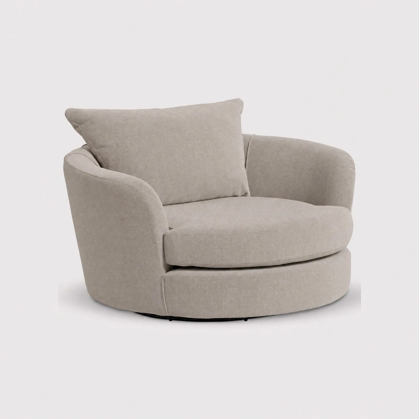 Floyd Cuddler Swivel Armchair With Foam, Grey | Barker & Stonehouse