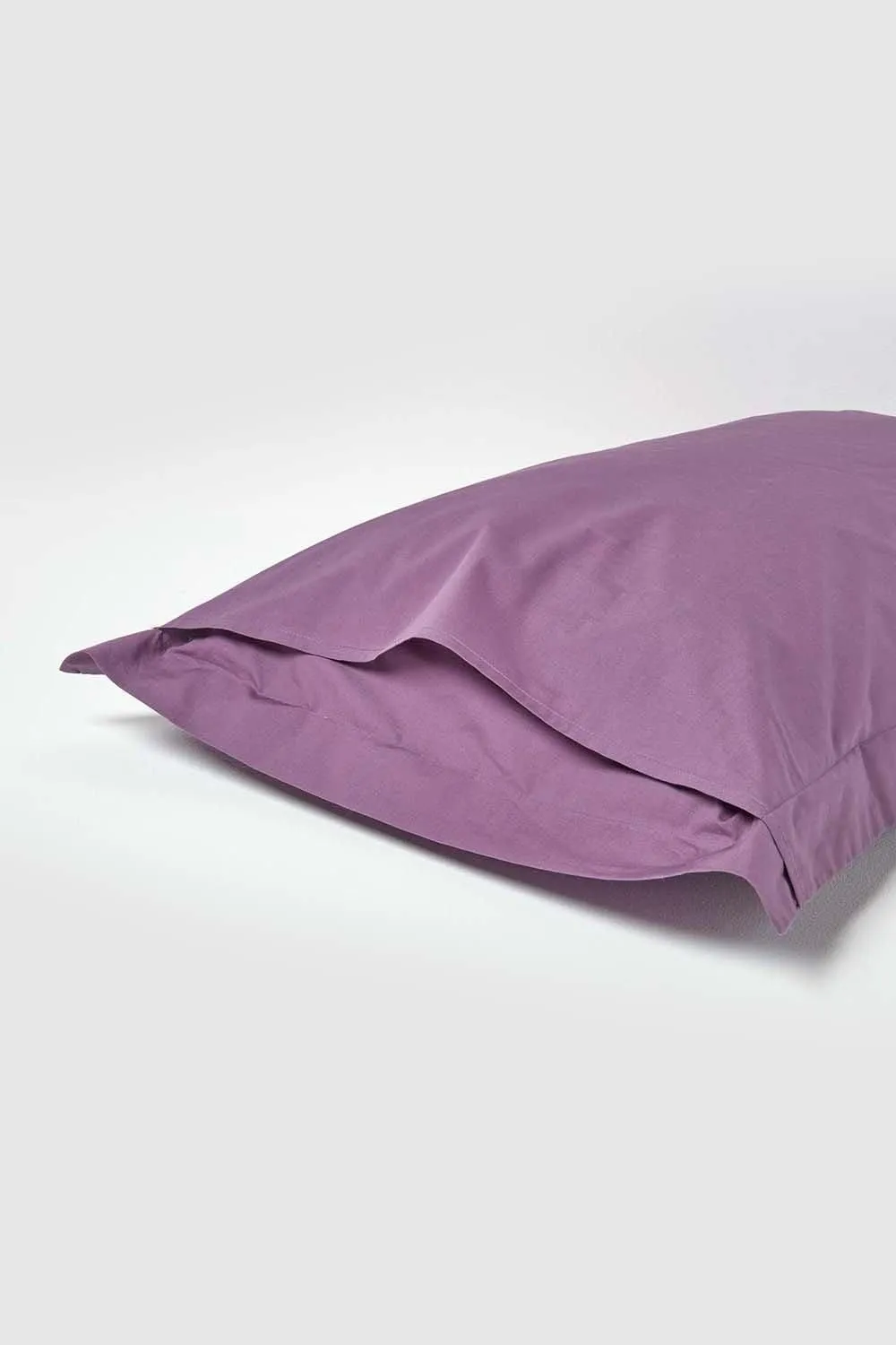 Homescapes Egyptian Cotton Oxford Pillowcase 200 TC, King Size in Grape 3