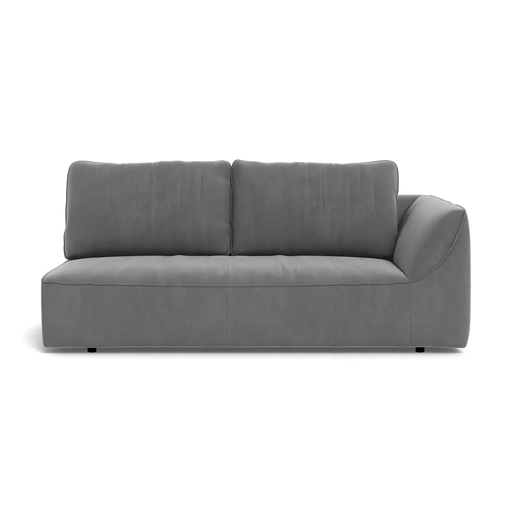 Heal's Morven Right Hand Facing 3 Seater Unit Smart Velvet Mercury 1