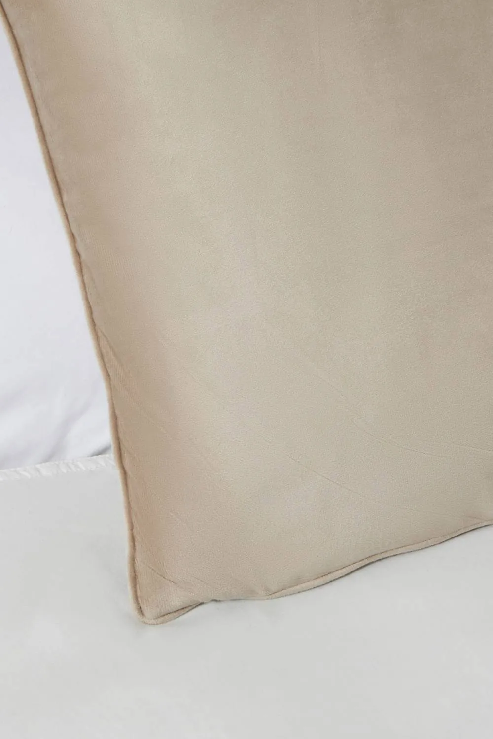 BHS Large Velour Piped Cushion in Natural 2