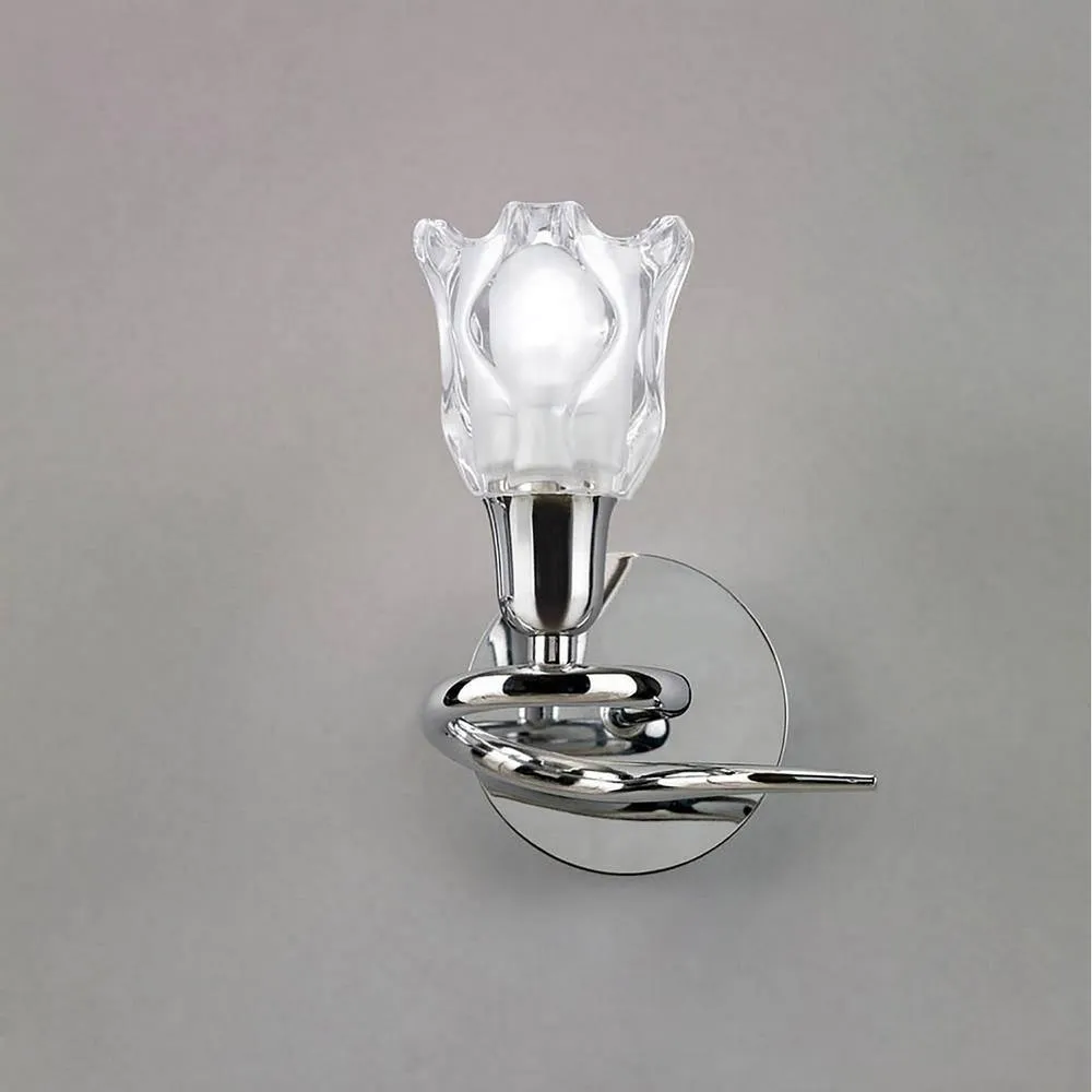 Netlighting Amel Wall Lamp Switched 1 Light L1SGU10 Polished Chrome in Grey 2