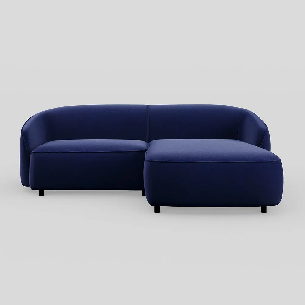 Heal's Aurelie Chaise Sofa RHF Smart Luxe Velvet Midnight 1