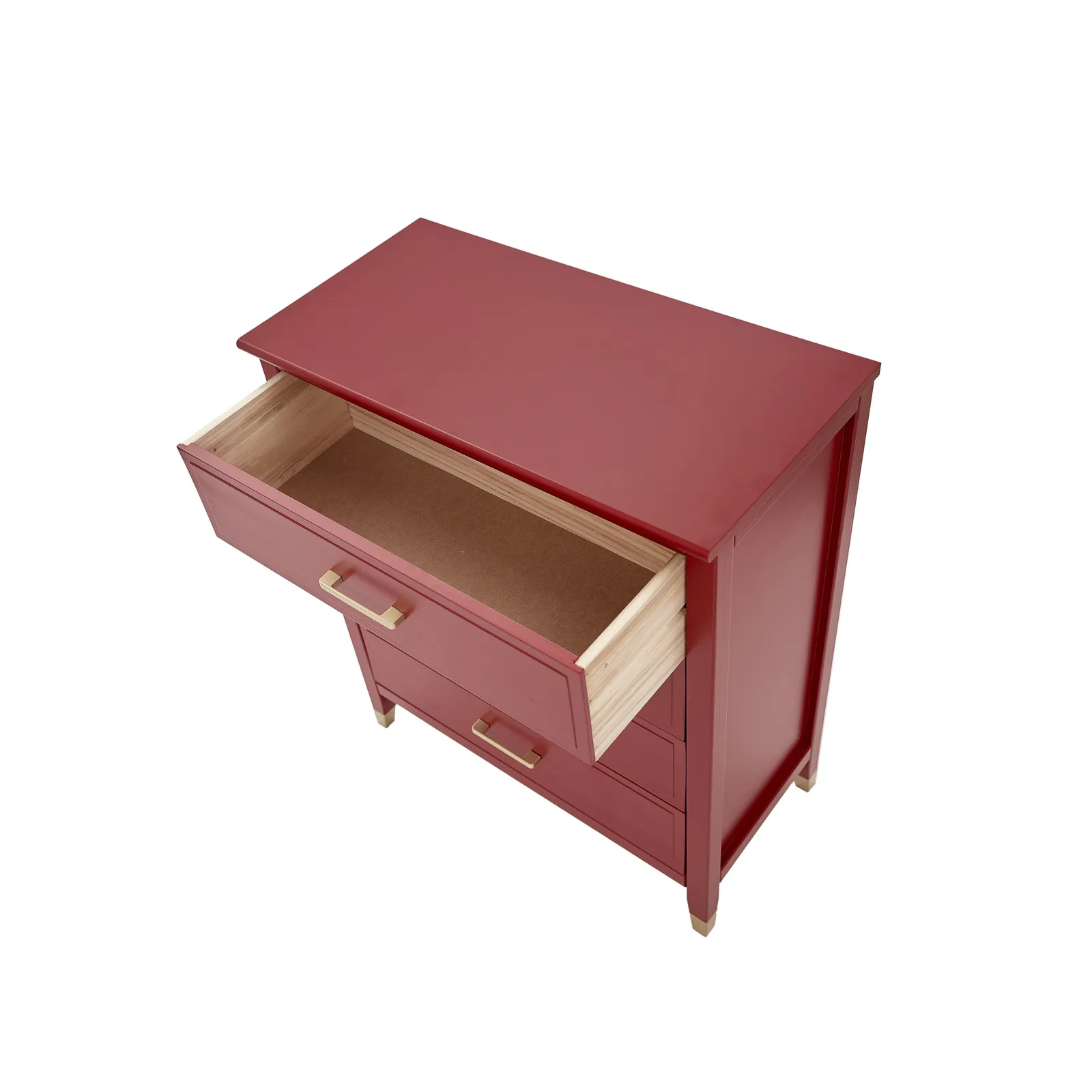 Cabinet Bits Palazzi 4 Drawer Chest of Drawers in Red 5
