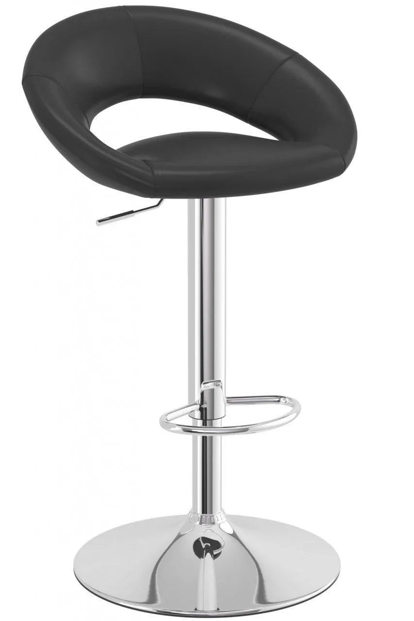 netfurniture Serene Breakfast Bar Stool Height Adjustable in Black