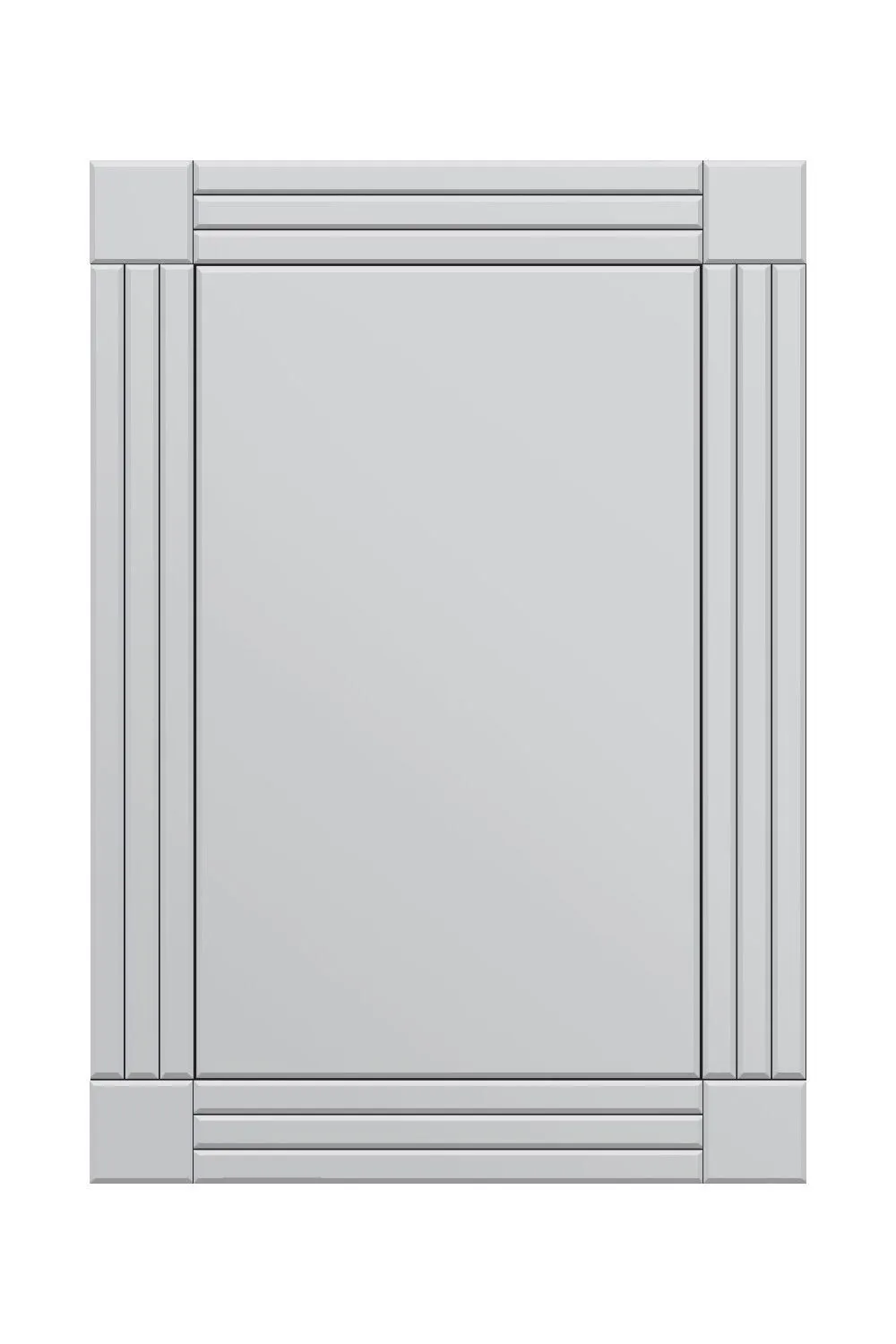 MirrorOutlet 'Milton' All Glass Bevelled Square Corner Wall Mirror 100 x 70 CM in Clear 2