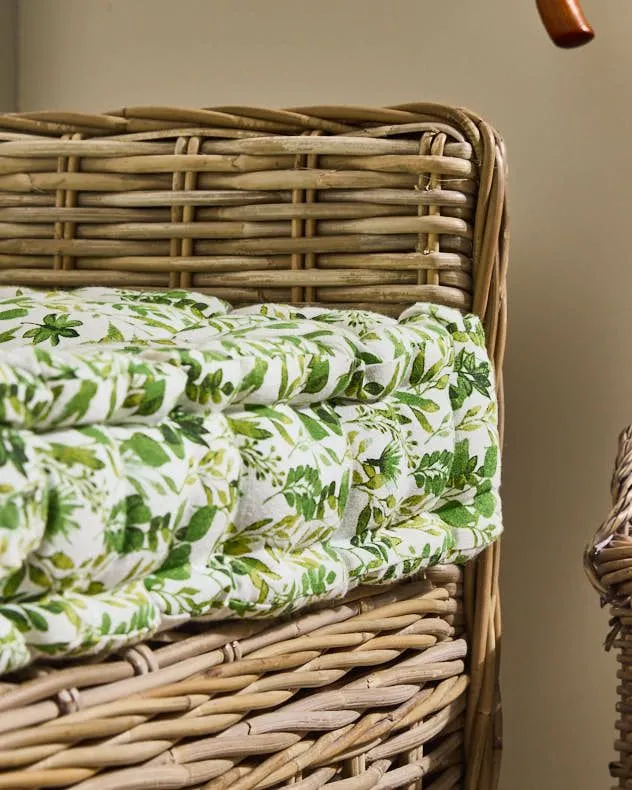 Dibor Vintage Green Leaf Print Cotton Indoor Hallway Furniture Bench Seat Pad Cushion L112cm x W44cm 5