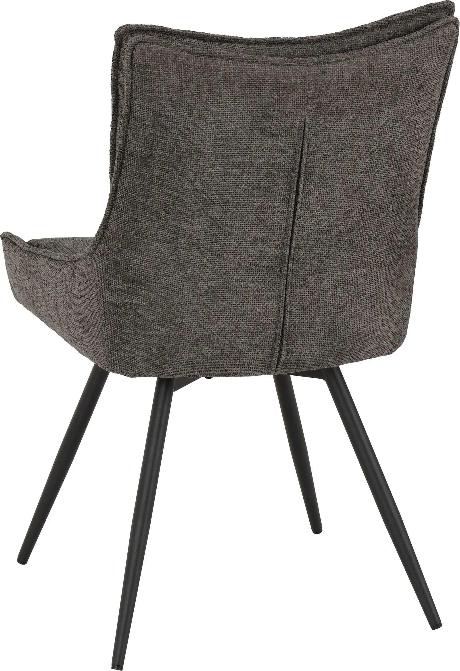 Seconique Lewis Swivel Dining Chair in Dark Grey 4