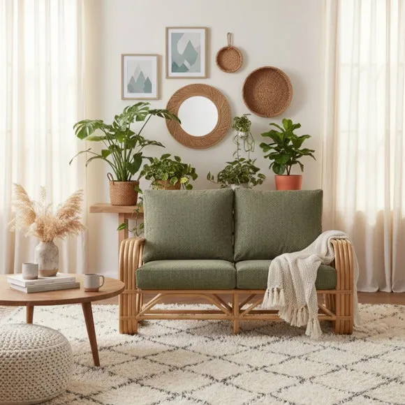 Desser Pretzel Rattan 2 Seater Sofa