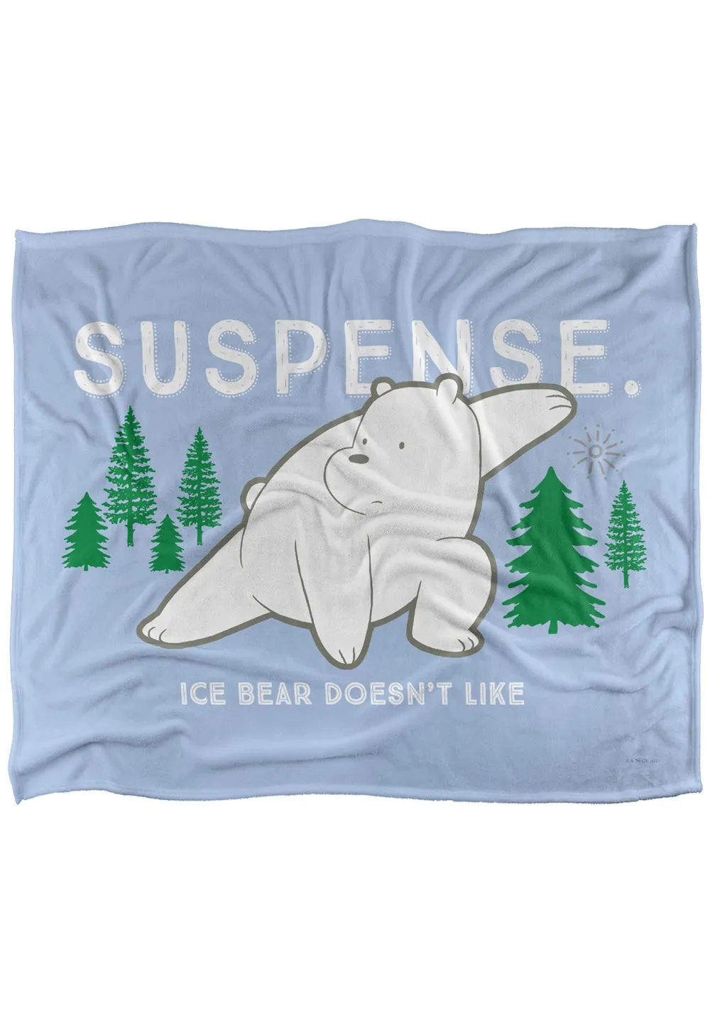 Cartoon Network We Bare Bears Suspense Silky Touch Super Soft Throw Blanket 152 X 127 cm in White