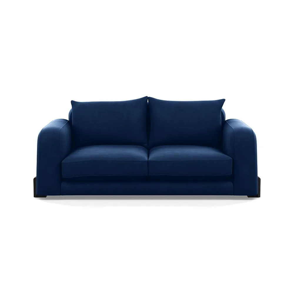 Heal's Nuvola 3 Seater Sofa Velvet Midnight Black Beech Feet 1
