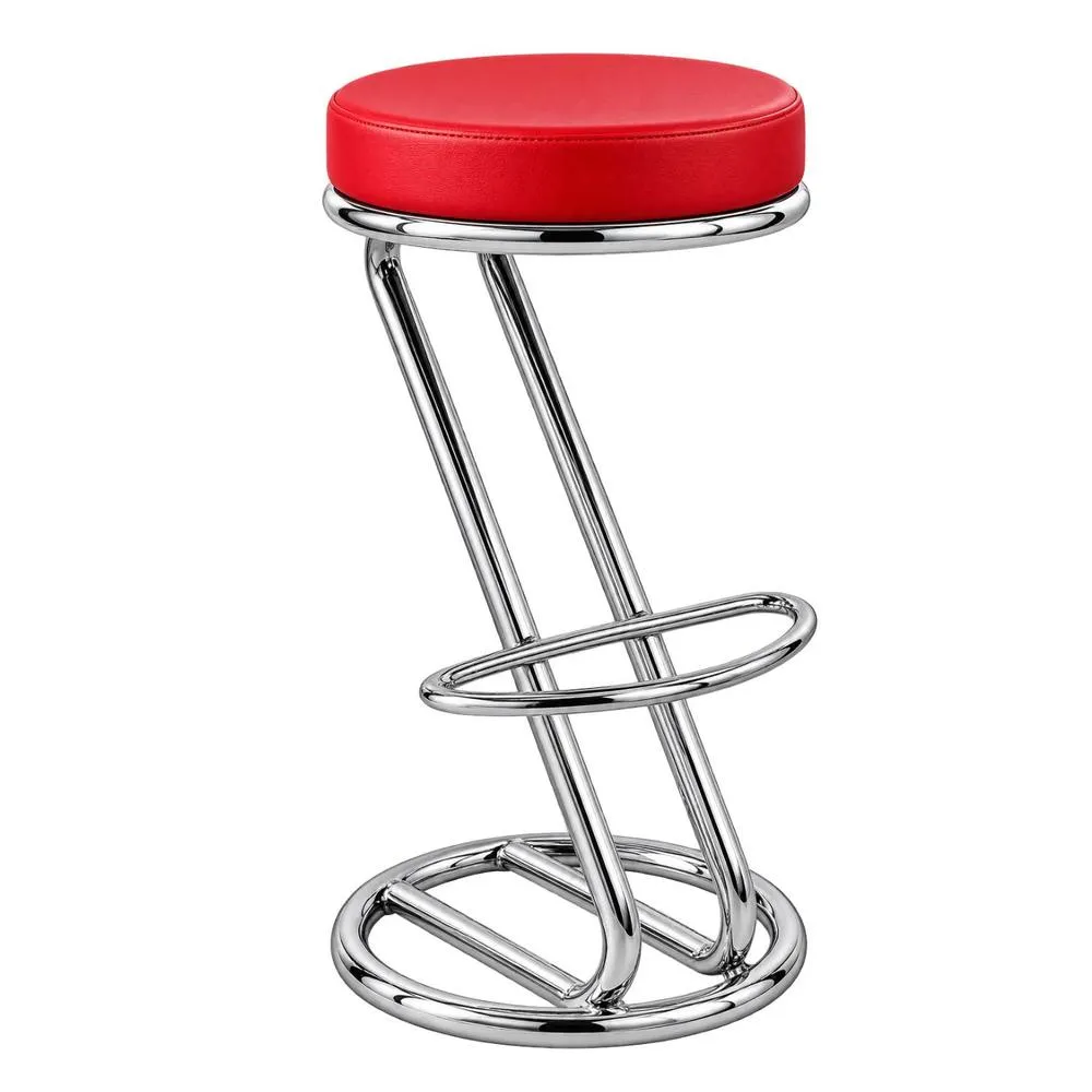 netfurniture Zazey 'Z' shaped red breakfast kitchen bar stool