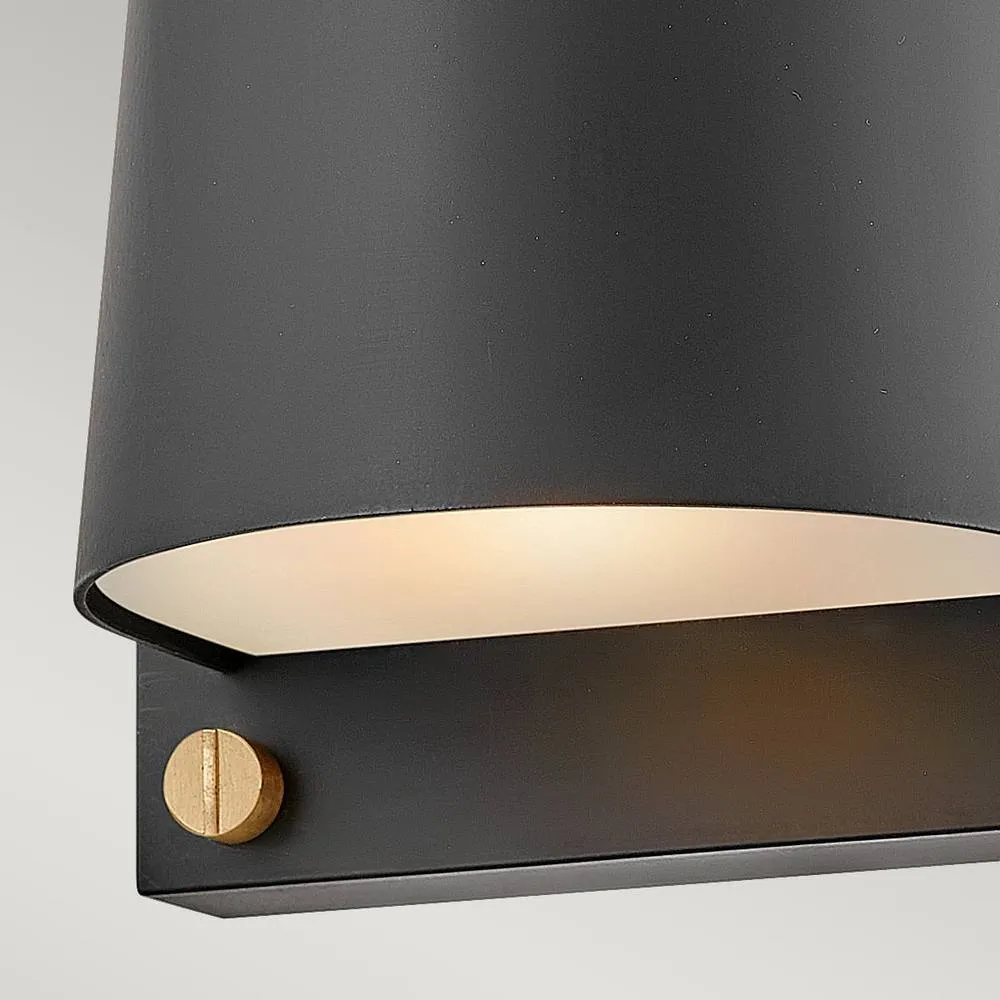 Netlighting Scout 1 Light Small Outdoor Wall Light Black IP44 4