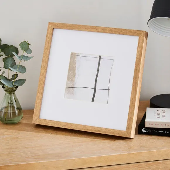 Oversized Mount Square Light Wood Photo Frame