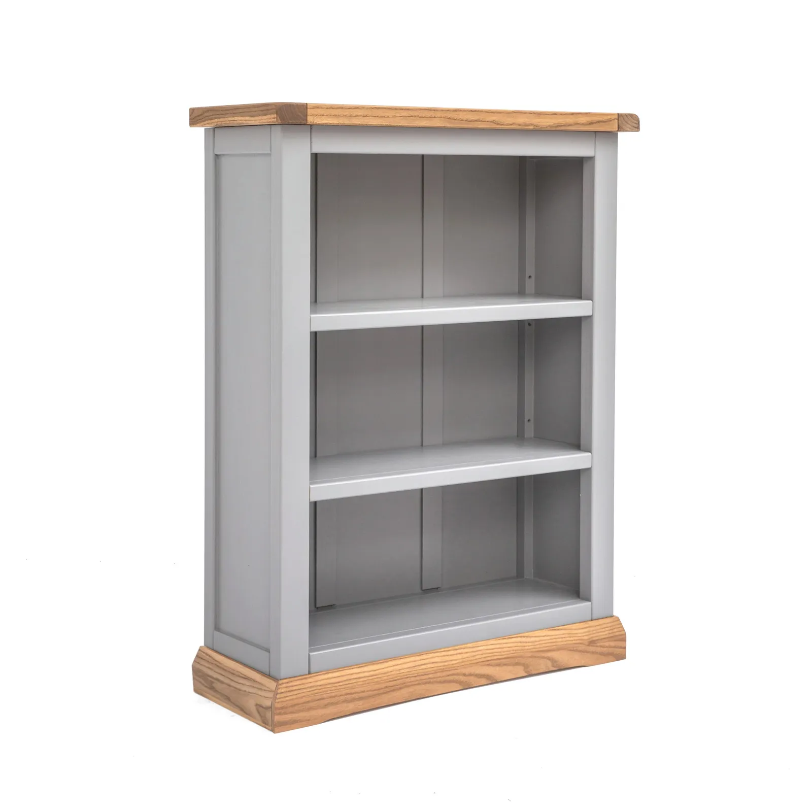 Cabinet Bits Bookcase with Plinth 90x70x25cm in Grey 2