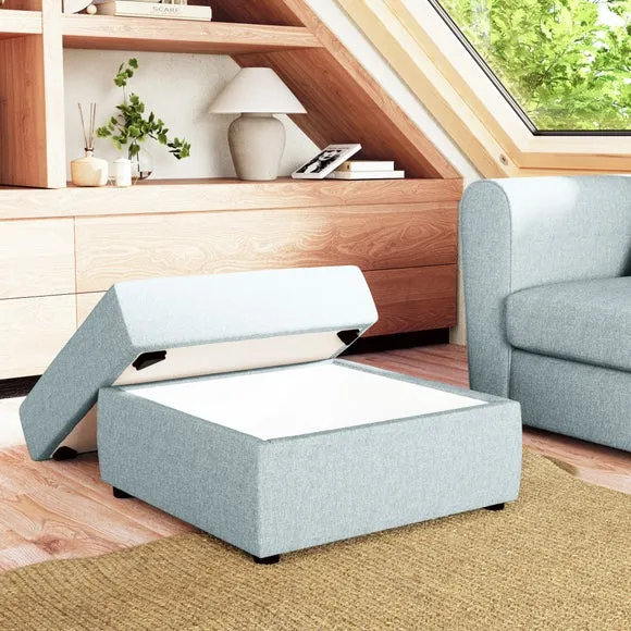 Square Soft Texture Storage Footstool 2