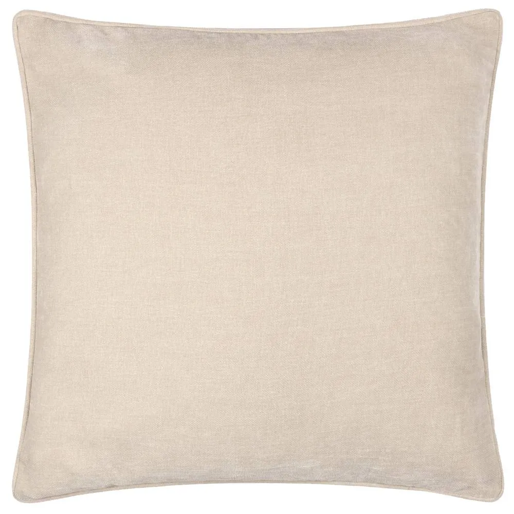 Yard Heavy Chenille Woven Piped Cushion in Cream 2