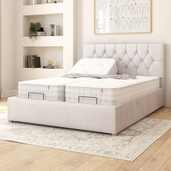 Olivier Plush Velvet Adjustable Bed 2