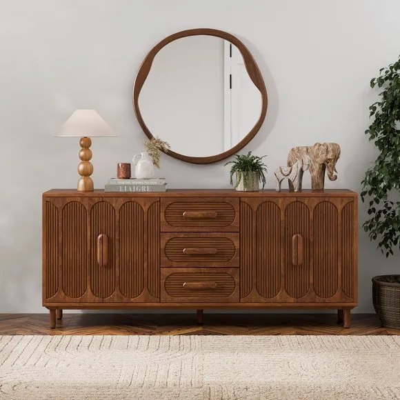 Khari Extra Wide Sideboard, Midtone Mango Wood