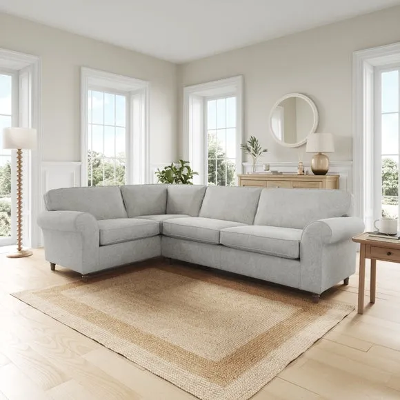 Flori Soft Chenille Corner Sofa 1