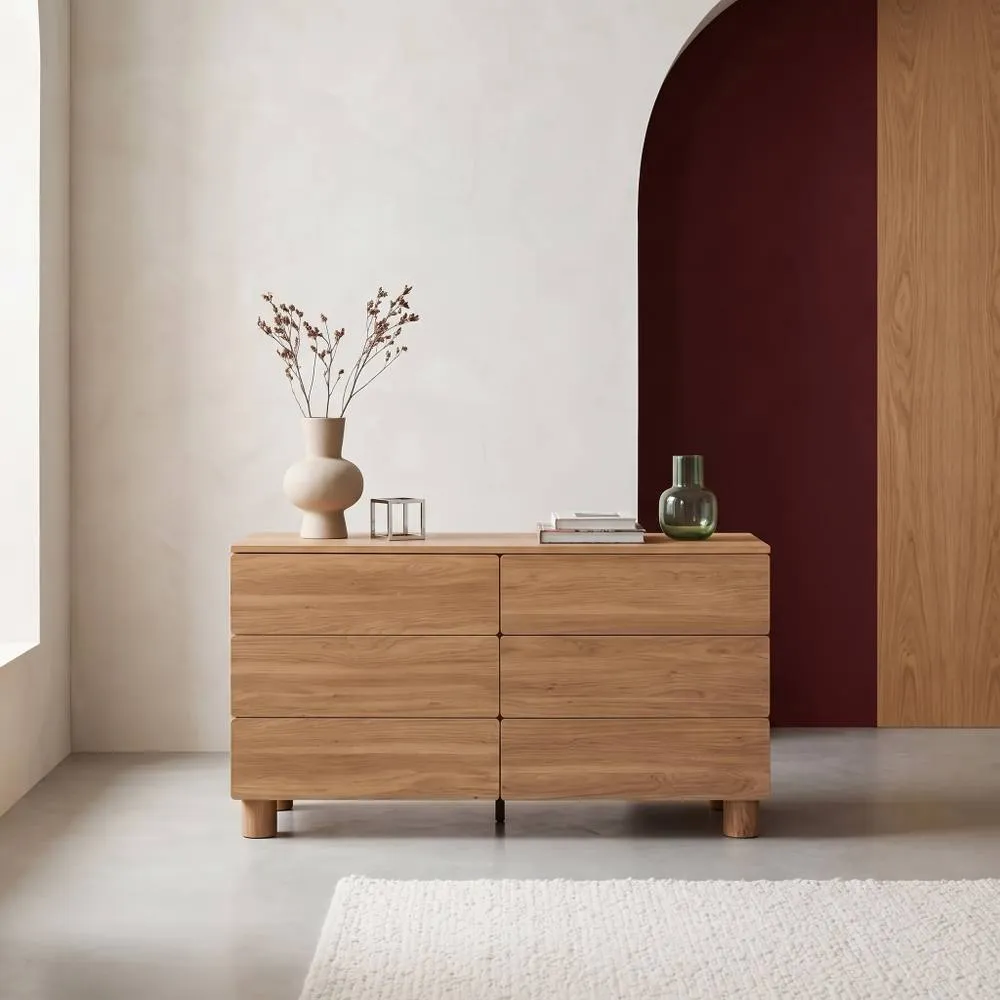 sweeek Wood decor chest of 6 drawers in Brown