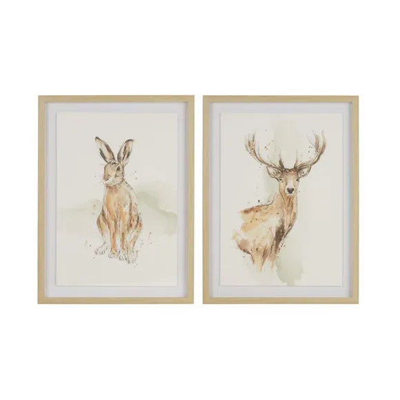 Set of 2 Woodland Animals Framed Print 3