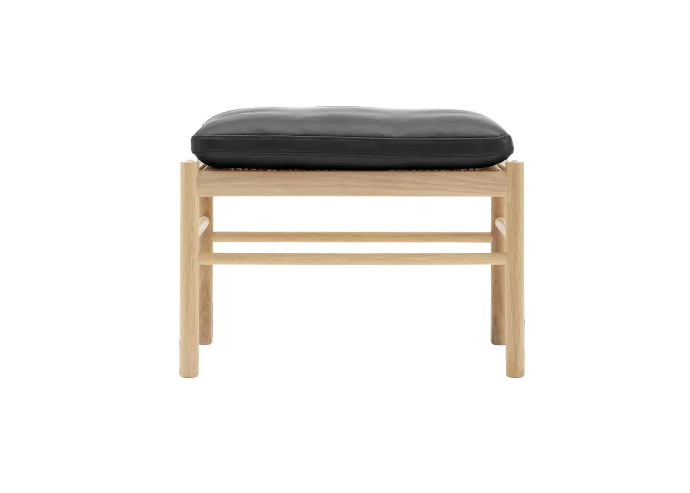 Carl Hansen & Son OW149F Colonial Footstool Soaped Oak Upholstered in Thor 301