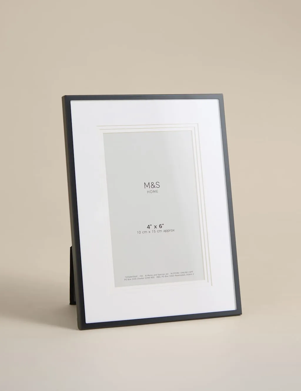 M&S Layered Mount Photo Frame 4x6 inch Black