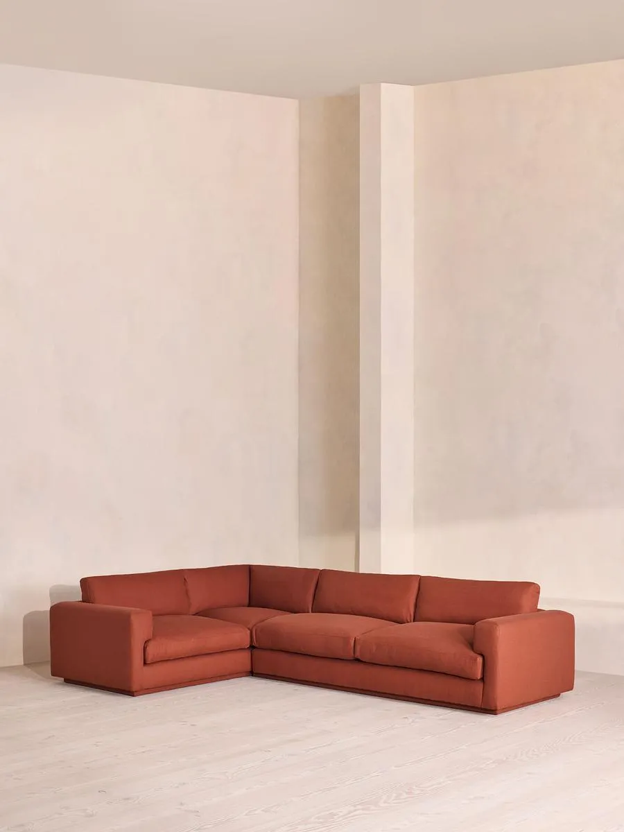 Mossley Left L-Shape Sofa, Linen, Sienna