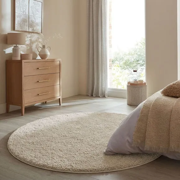 Sheen Shaggy Round Rug 1