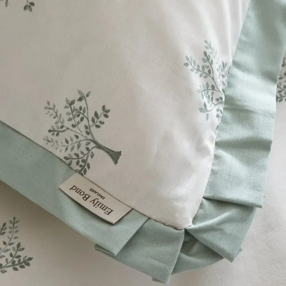Emily Bond Dapplewood Trees 100% Cotton Duvet Cover & Pillowcase Set 4