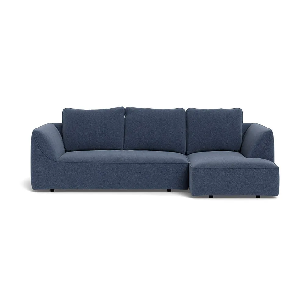 Heal's Morven Right Hand Facing Corner Chaise Sofa Boucle Indigo 1