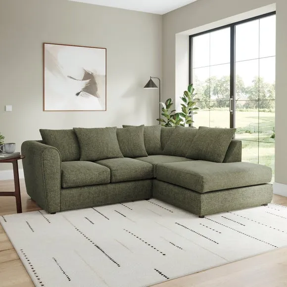 Blake Soft Texture Chenille Corner Chaise Sofa 1