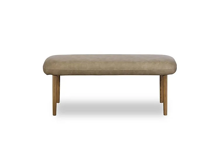 Sansa Faux Leather Standard Dining Bench with Wooden Legs - In Time for Christmas