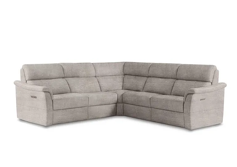 Bella Large Fabric Power Recliner Corner Sofa with Power Headrests and Power Lumbar