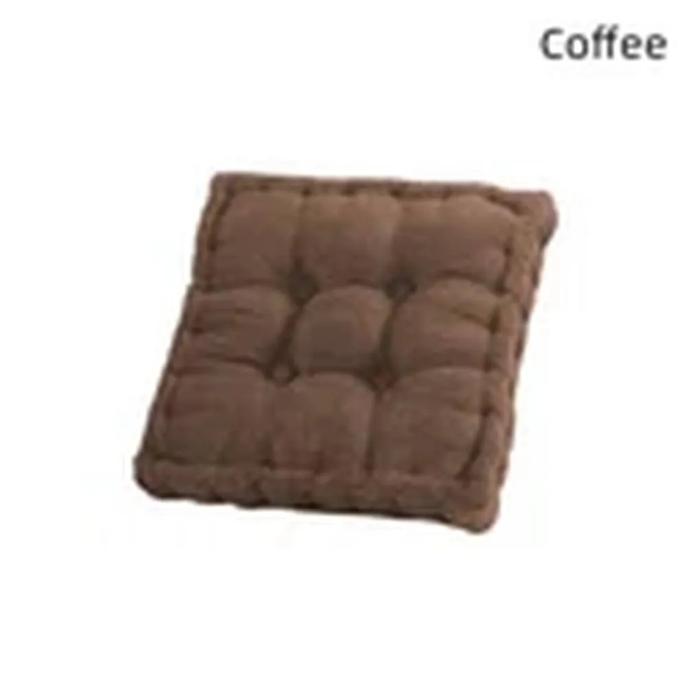 Havendro Coffee Chair Booster Pad Cotton Thick Firm Seat Cushion in Brown