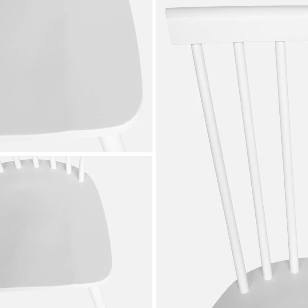 sweeek Pair Of Wooden Dining Chairs in White 4