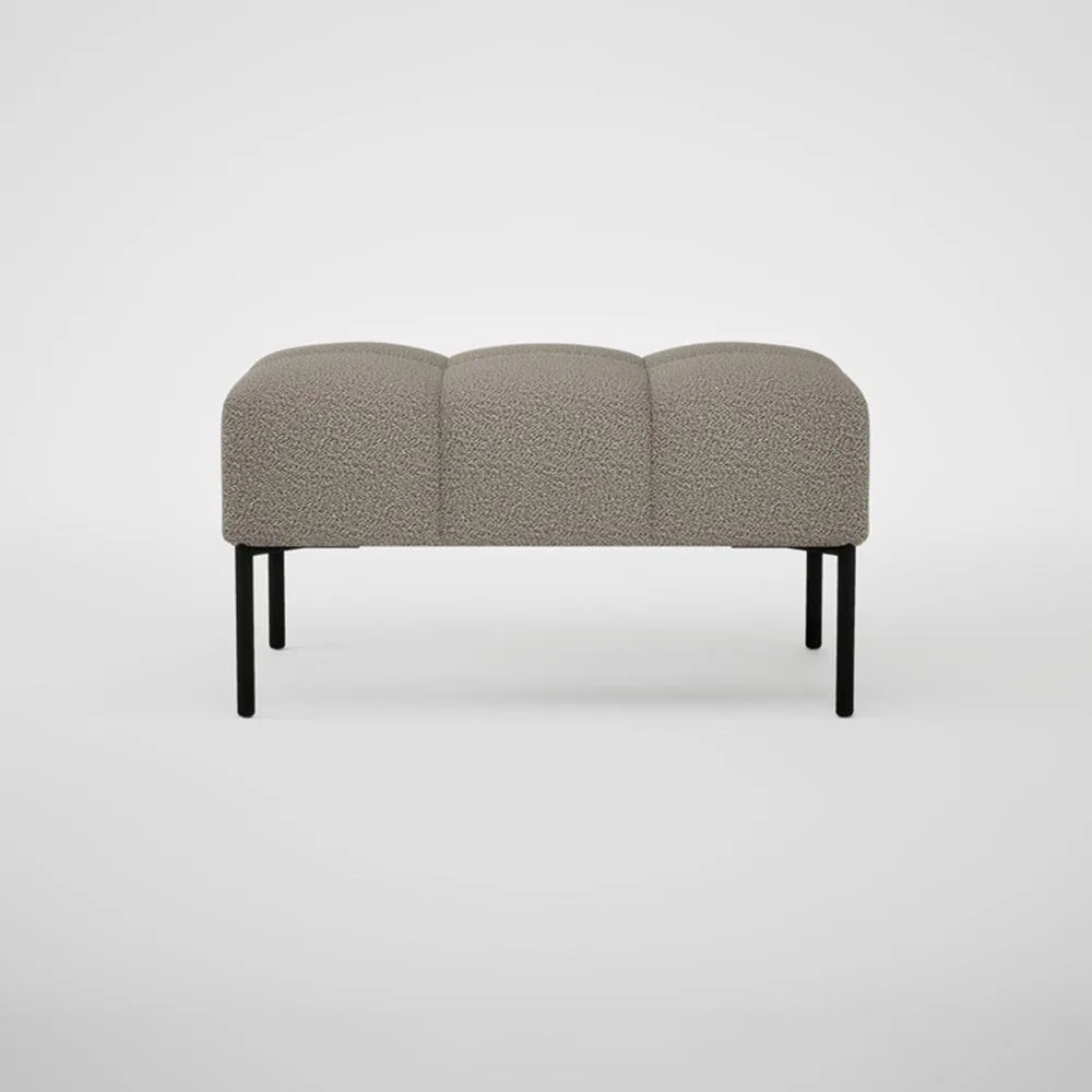 Heal's Quadro Ottoman Loop Boucle Taupe Black Feet 2