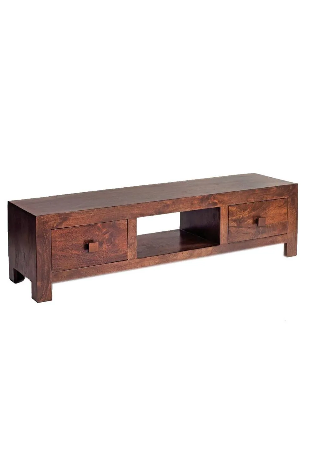 IH Design Southborough Mango Solid Wood Plasma Media Unit with Drawers in Brown 2