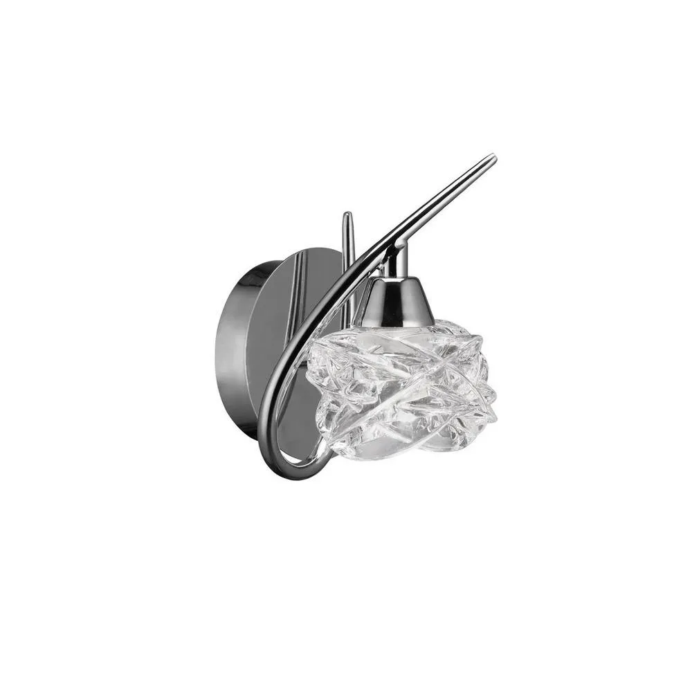 Netlighting Maremagnum Wall Lamp Switched 1 Light G9 Polished Chrome in Silver