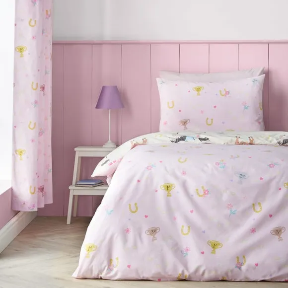 Catherine Lansfield Happy Horses Quilt Cover and Pillowcase Set 2