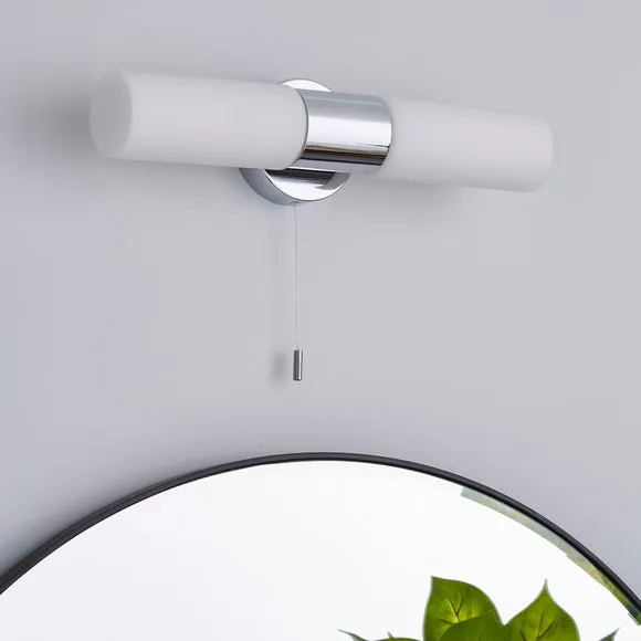 Porto Bathroom 2 Light Wall Light Chrome 2