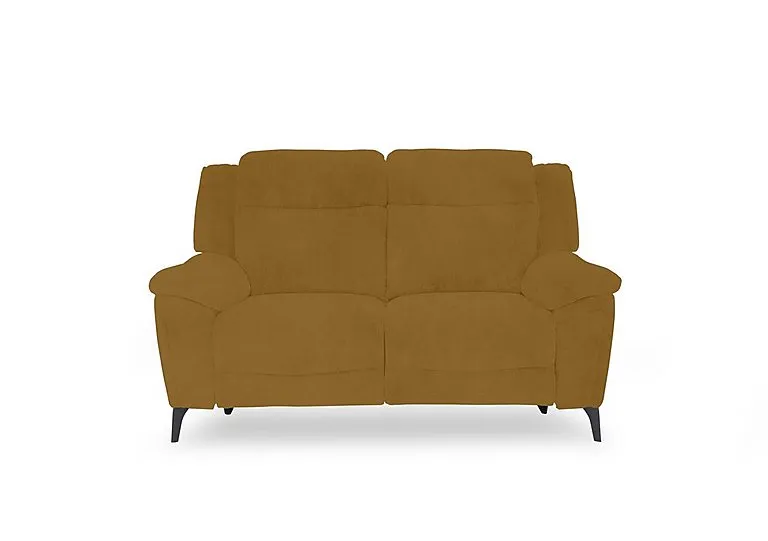 Panache Fabric 2 Seater Power Recliner Sofa with Power Headrests and Heated Seats - Opulence Saffron