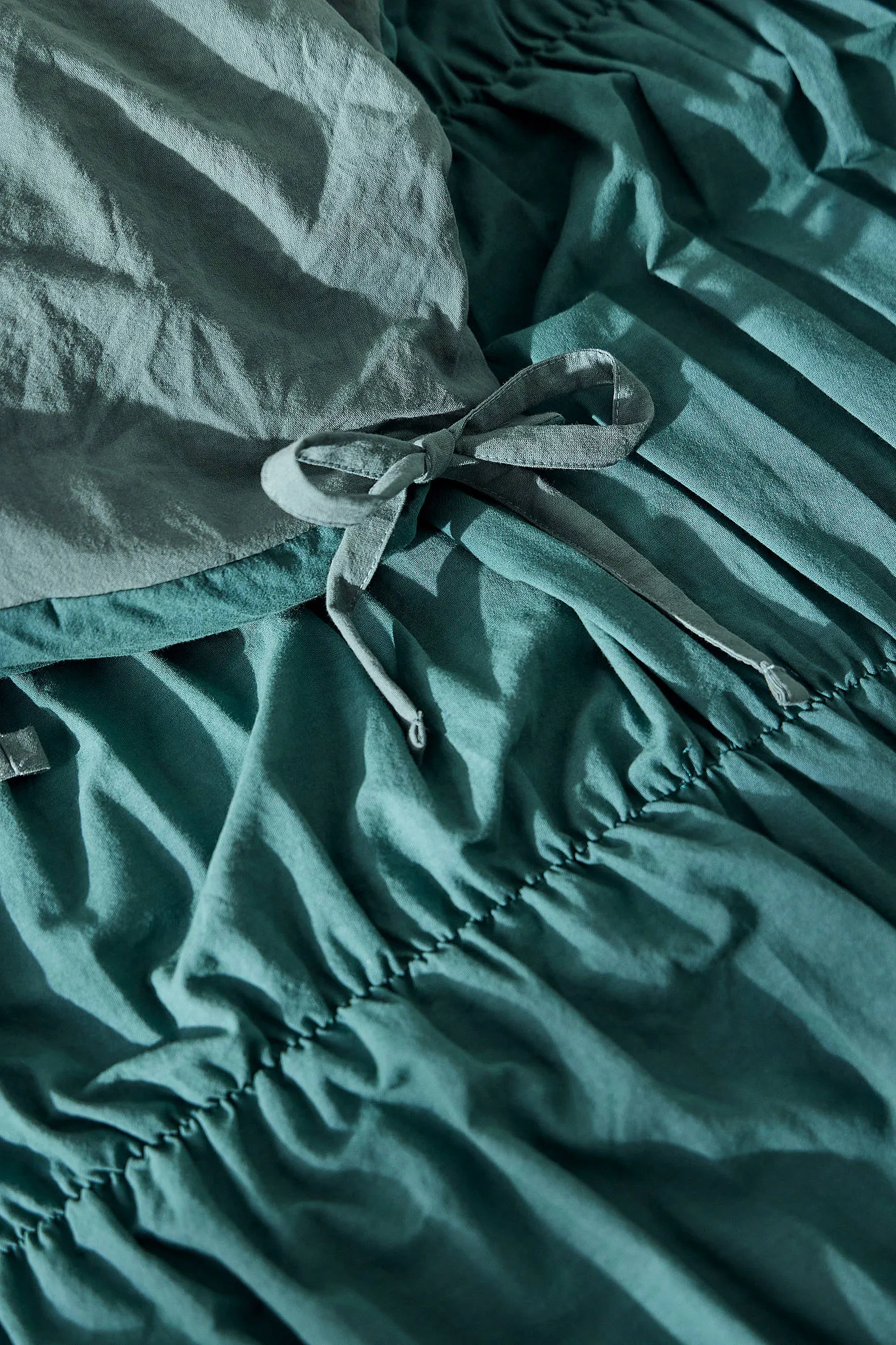 Cinched Duvet Set - Teal 5