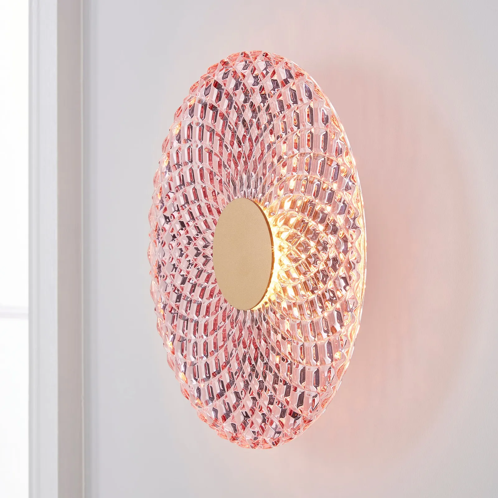 Cora Glass Wall Light Pink