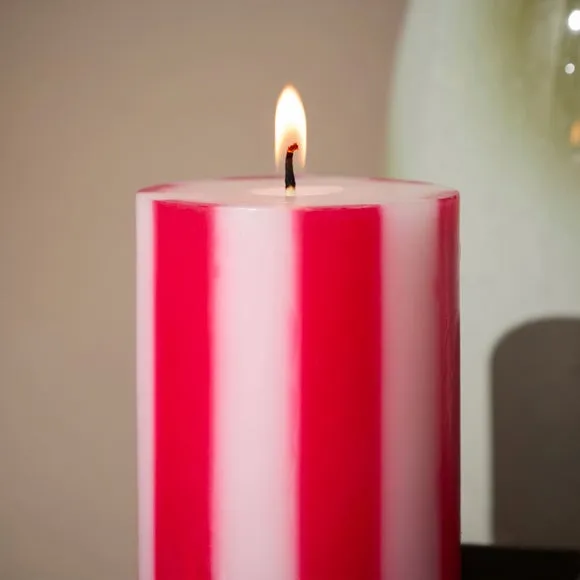 Stripe Pillar Candle 2