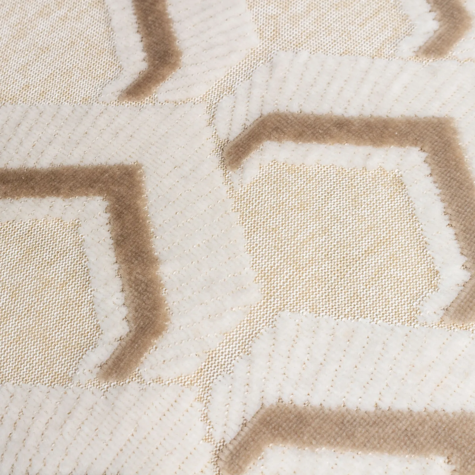 Paoletti Ledbury Geometric Velvet Cushion in Taupe 5
