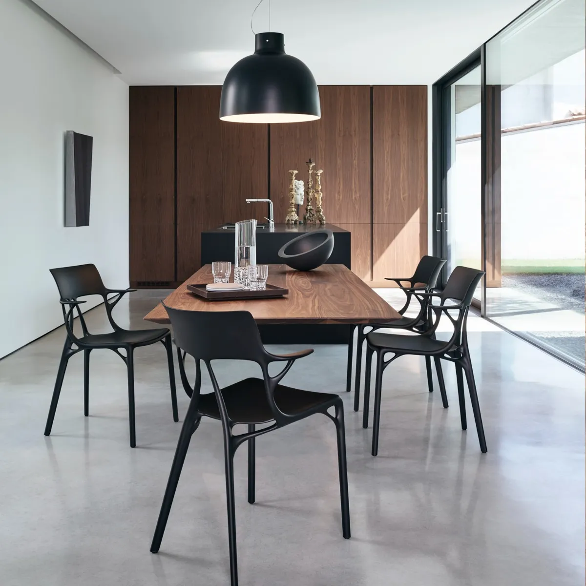 Kartell Ai Dining Chair, Black Plastic | Barker & Stonehouse 3