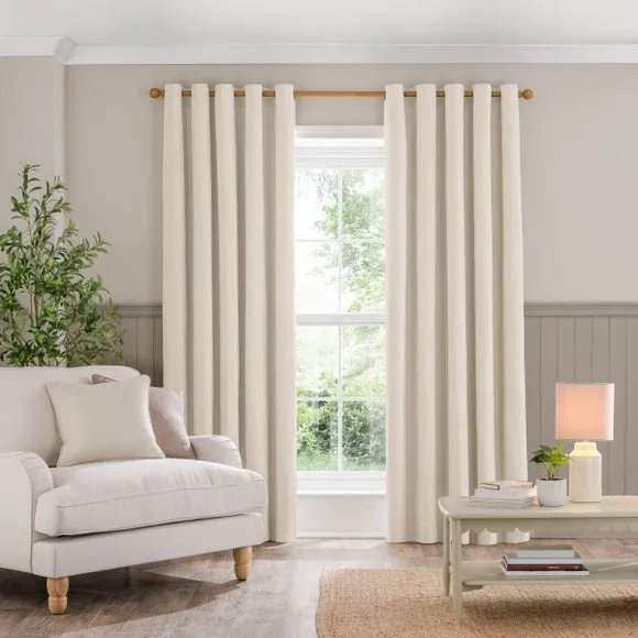 Luna Brushed Eyelet Curtains (Blackout Available) 2